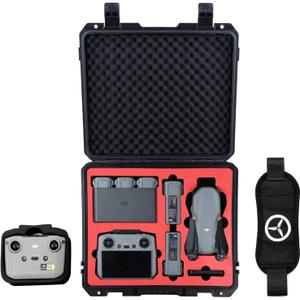 Waterproof Hard Case for DJI Air 3S Fly More Combo | Holds Up to 6 Batteries | DJI RC2 / RC-N3 / N2 Remote Controller, Propellers, Charging Hub and Accessories | Shockproof, Dust-proof