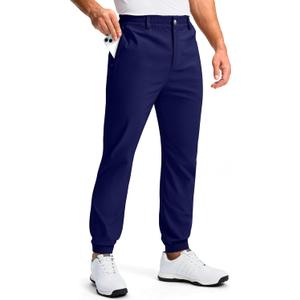 Soothfeel Men's Joggers Pants Stretch Golf Joggers 4 Pockets Slim Fit Work Dress Sweatpants Casual Athletic Travel Golf Pants (28W x 30L, Navy Blue)
