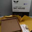 BIGBATBOX Wooden Large Bat House for Outdoors - 2 Chamber, Brown, Fits Up to 75 - Proven Backyard Bat Box Kit Design for Attraction