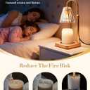 Marycele Candle Warmer Lamp with Timer & Dimmer - Mothers Day Gifts for Women Mom Her, Aesthetic Office Home Decor, Adjustable Height Wax Melter for Candle Jar & 3-Wick Candles (2 Bulbs Included)