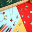 SANNIX 110 Pieces School Themed Charms Bulk, Teacher Jewelry DIY Craft Supplies Enamel Charm for Necklace Earrings Bracelet Teacher Appreciation Gifts Back to School Accessories