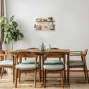 ZQQART Farmhouse Kitchen Wall Art Rustic Mason Jar Spice Canvas Prints Vintage Country Culinary Pictures Wall Decor for Dining Room Framed(White,12L x 18W)