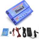 IMAX B6 80W Lipo Battery Balance Charger 6A Discharger, RC Hobby Lipo NiMh Li-ion Ni-Cd Digital Lipro Balance Charger Discharger + AC Power 12V 5A Adapter for Rc Car RC Hobby (Blue)
