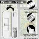 12 Pieces Window Latch Replacement Snap in Window Locks Vinyl Spring Loaded Parts and Hardware White Plastic Sliding Latch for Home Accessories (12 Pieces)
