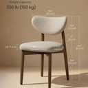 VASAGLE Wooden Dining Chairs Set of 4, Upholstered Kitchen Chairs