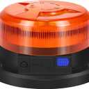 AnTom Magnetic Wireless Strobe Beacon Light, 24 LED USB-C Rechargeable Safety Warning Flashing Light with 9 Modes, Waterproof Emergency Beacon for Vehicles, Construction, and Outdoor Use, Amber