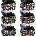 6 Pack Solar Christmas Lights Outdoor Waterproof, Super Bright 270FT 480 LED Solar Lights String with 8 Lighting Modes, Green Wire Solar Twinkle Fairy Lights for Xmas Tree Garden(Multi-Colored)