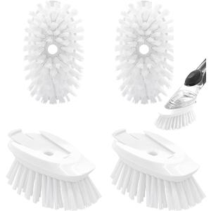 Dish Brush Refill, 4 Pack Dish Brush Replacement Head for OXO Dish Brush, Brush Dispenser Refill Fits Soap Dispensing Handle