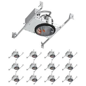 12 Pack 4 Inch Recessed Lighting Housing, 2024 Version IC Rated & Air Tight Can Light Housing New Construction, Recessed Retrofit Downlight Housing, TP24 Connector, ETL Listed