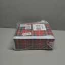 RUVANTI Flannel Sheets Twin Size  100% Cotton Double Brushed Twin Sheets Set, Deep Pockets 16 Inches, All Seasons Breathable & Extra Soft Bed Sheets, Warm & Cozy, 3 Piece, Red Plaid