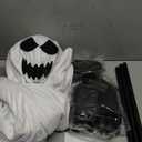 70" Halloween Decorations Outdoor Indoor Swinging Sound-Actived Light Up Ghost Decorations LED Funny Large Spooky Standing Ghost Decor for Porch Yard Garden