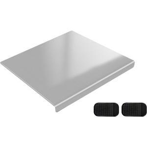 304 Stainless Steel Cutting Board with 2 Pack NonSlip Mats, Yoposeo Heavy Duty Baking Cutting Chopping Boards for Kitchen, Meat, Fruits, Vegetables, Bread and Baking (11.8" X 11.8"/ 30 X 30cm)
