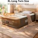 VOSSER Twin XL Air Mattress with Built-in Pump, 18" Raised 80 Extra Long Inflatable Blow Up Mattress, Flocked Top Single Air Bed for Home, Guests & Camping, Thick Twin Size Air Mattress