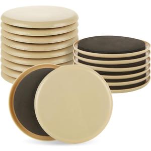 DAJAVE 16 Pack Furniture Sliders for Carpet, 5 Inch Round Furniture Movers Sliders, Heavy-Duty Furniture Sliders for Hardwood Floors, Plastic Moving Pads Heavy Furniture, Floor Protectors