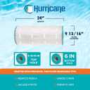 Hurricane Filters HF9478-01 Premium Point Bond Pool Filter - USA Made Replacement for Pleatco PJ150-4, Unicel C-9478, Filbur FC-1495, Jacuzzi CFR 150