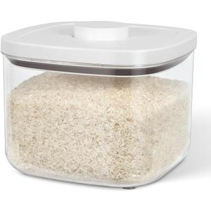 TBMax Flour Storage Container -10 Lbs / 5.28 Qt Rice Container with Pop Up Lid & Measuring Scoop for Flour, Cereal, Dry Food Storage and Kitchen Pantry Organization