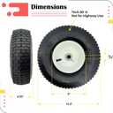 2-Pack 13x5.00-6 Front Tire and Wheel Assembly For Riding Lawnmower with 3"-6"Centered Hub,3/4'' or 5/8''Sintered iron Bushing.Turf Tread. (13 x 5.00-6 Tube Type,Turf Tread)