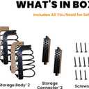 Campervan Bungee Storage Pouch  Elastic Cord Net Organizer with Wood Frame, RV Van Motorhome Interior Wall-Mounted Storage Solution (2Pcs 8.6" x 12")