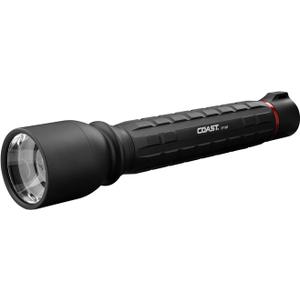 Coast XP18R 3650 Lumen USB-C Rechargeable-Dual Power LED Flashlight with Pure Beam Slide Focus and Top Grade Aluminum Build,Black, 30323