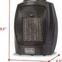 BLACK+DECKER Personal Ceramic Heater, Space Heater for Office Desk, Home Office & Personal Use Desk, 2 Heat & Fan Only Settings, Adjustable Thermostat, BHDC201, Black