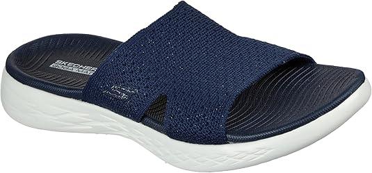 Skechers Women's On-the-go 600 Stretch Knit Slides Size 6,5, Navy