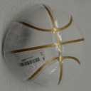 White/Gold Leather Basketball