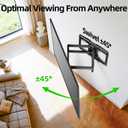 USX MOUNT 8" Sliding Design/Heavy Duty Full Motion TV Wall Mount for 32-120" TVs, Ultra-Large Dual Arm Mount for 16/18/24" Studs with Swivel,Tilt&Level/Preassembled, Max VESA 800x600 up to 165lbs
