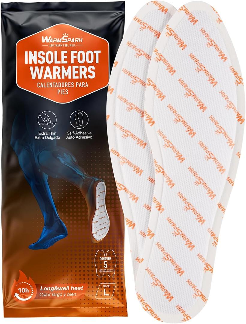 Insole Foot Warmers  Feet Warmers Disposable - S, M, L, XL Toe Warmers, Feet Warmers for Men & Women  10 Hours Lasting Warmth (S | Woman 5-7 | Men 4-6)