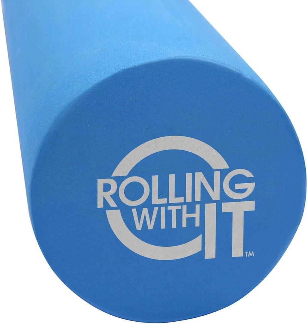 Rolling With It Foam Roller with High Density for Physical Therapy, Muscle Roller for Exercise and Muscle Recovery, Eco-Friendly Back Roller, Firm and Smooth Surface Massage Roller