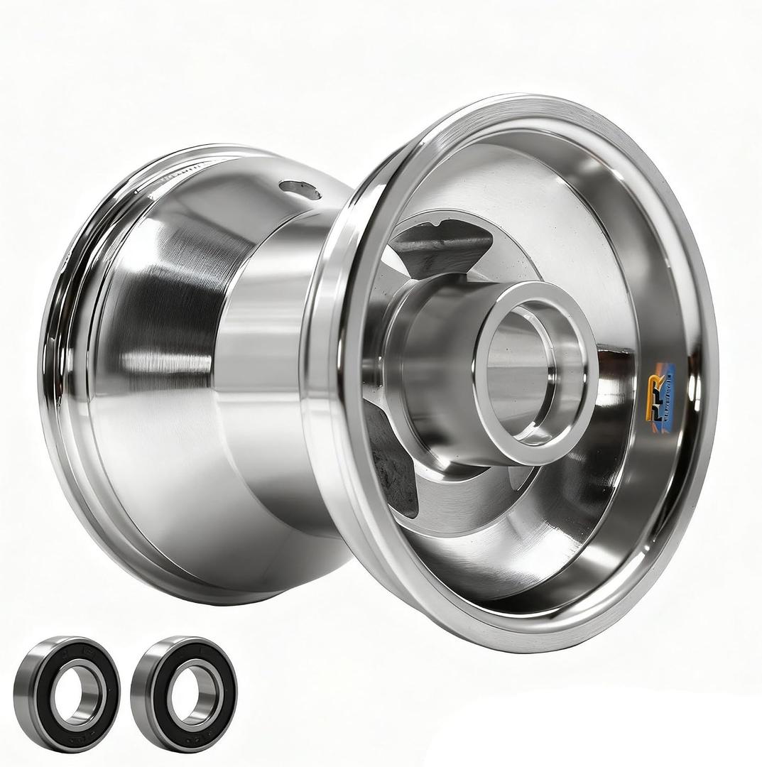 5inch Aluminum Front Wheel Rim Replacement for Go Karts UTV Karting Dirt Bike ATV Quad Bike with 10X4.50-5 Tire (Bearing Model)