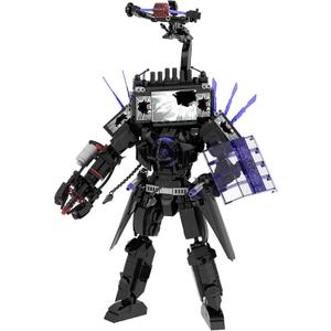 Heavy military battle Damaged TV Man Figure Building Block Set, Upgraded Cameraman Speakerman Game Model Collectible Building Bricks Birthday Gift for Adults Fans (703pcs)