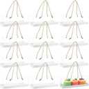 Eaasty 50 Pcs Clear Cupcake Boxes with Handles 9 x 3 x 3 Inch Portable Gable Boxes Paperboard Plastic Rectangular Cupcake Containers Dessert Cake Bakery Gift Containers for Party