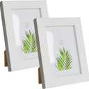 Frame for 3.5x5 inch Photo White Frame MDF Picture Frame 2 Pack for Tabletop and Wall