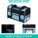 Airline Approved Pet Carrier Backpack for Cats & Dogs, Expandable Collapsible Cat Carrier with Breathable Mesh & Safety Leash, Portable Dog Travel Carrier for Hiking/Car/Train Blue  20.0"L x 13.0"W x 13.0"H