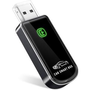 Wireless CarPlay Adapter- Mini Edition, Converts Factory Wired to Wireless CarPlay Dongle Plug & Play CarPlay Wireless Adapter for Apple iPhone iOS 10+ & Cars from 2015+