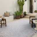 Loloi Amber Lewis Topanga Collection TOP-08 Silver/Natural 9'-2" x 12'-0" Indoor/Outdoor Area Rug