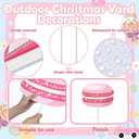 12 Pcs Large Pastel Candy Christmas Tree Decorations Picks Colorful Christmas Cake Ice Cream Picks Macarons Ornaments Gumdrop Decorations for Xmas Vase Wreath Garland Decoration Supplies