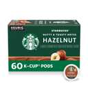 Starbucks K-Cup Coffee Pods, Flavored Hot or Iced Coffee, Hazelnut, 60 Keurig Pods (EXP 05/06/27)