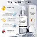 Super Vitamin C Serum for Face: All-in-One Hydrating Anti-Aging Formula by Vitamin C, Hyaluronic Acid, Caffeine-Firming, Lifting, Targets Dark Spots, Wrinkles, Vitamin C Face Serum (1.0 Fl Oz)