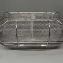 Weber Crafted Rotisserie Crisping Basket StainlessSteel Rotisserie Basket with Removable Divider for Even Crisping