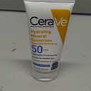 CeraVe 100% Mineral Sunscreen SPF 50, Face sunscreen With Zinc Oxide & Titanium Dioxide, Hyaluronic Acid + Niacinamide + Ceramides, Oil Free, Travel Size 2.5 oz