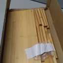 Cabinet Organizer Shelf(Set of 2),Kitchen Counter Shelves,Bamboo Stackable Expandable Spice Rack Countertop(Large) (15.8"W, Natural)