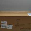 Haipeel 52 Inch Outdoor Ceiling Fans with Lights, Dimmable Solid Wood Ceiling Fan with Light and Remote Control 3 Blades Rustic Propeller Ceiling Fans for Patios Indoor Bedroom, Bronze Gray