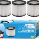 SpaceTent 3 Pack 90398 Shop Vac Replacement Cartridge Filter for Most 1-4 Gallon Wet/Dry Vacuums and 5 Gallon Portable Model H87S, HangUp, and Wall Mount Vacs, 903-98-00/9039833/9039800/Type AA