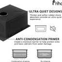 Friho 15x15 Inch Drop In Black Bar Sink, 16 Guage Stainless Steel Topmount Outdoor RV Small Kitchen Sink, 15 Inch Wet Prep Single Bowl Utility Bar Sink With Dish Grid & Drain