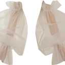 Removable Puff Sleeves for Wedding Dress Tulle Detachable Sleeves Add On Wedding Gift Bridal Accessories (Champagne)