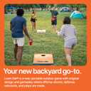 Lawn Die Outdoor Toss Game – Die Meets Cornhole – Portable Folding Board for Yard Games, Beach & Camping - 24 x 46 in Curved Wood Targets & Silicone Dice