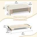 Daycare Cots,Stackable Preschool Cot for Kids (4 Packs,Light Beige,40"x23")