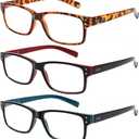 NORPERWIS Reading Glasses 5 Pairs Quality Readers Spring Hinge Glasses for Reading for Men and Women (5 Pack Mix Color -2, 1.00)