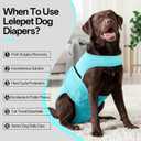 Lelepet Reusable Dog Diapers Female, Dog Period Panties, Washable Belly Band Dog with Suspenders, Dog in Heat Products, Soft Adjustable Doggie Onsie with Hole Tail, Blue, M